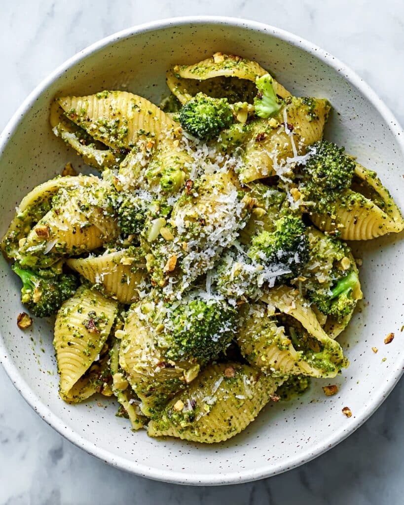 Broccoli and Basil Pesto Pasta Shells Recipe