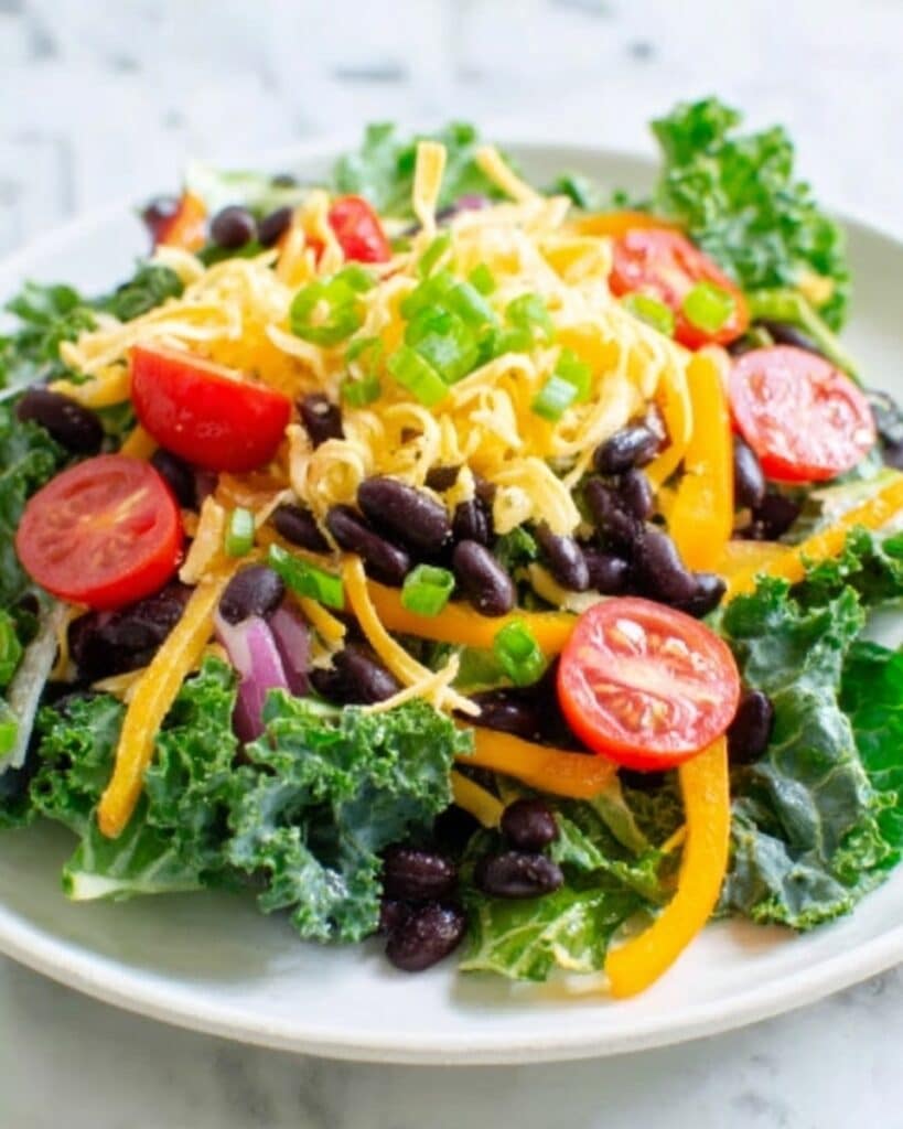Kale Taco Salad with Chipotle Avocado Dressing Recipe