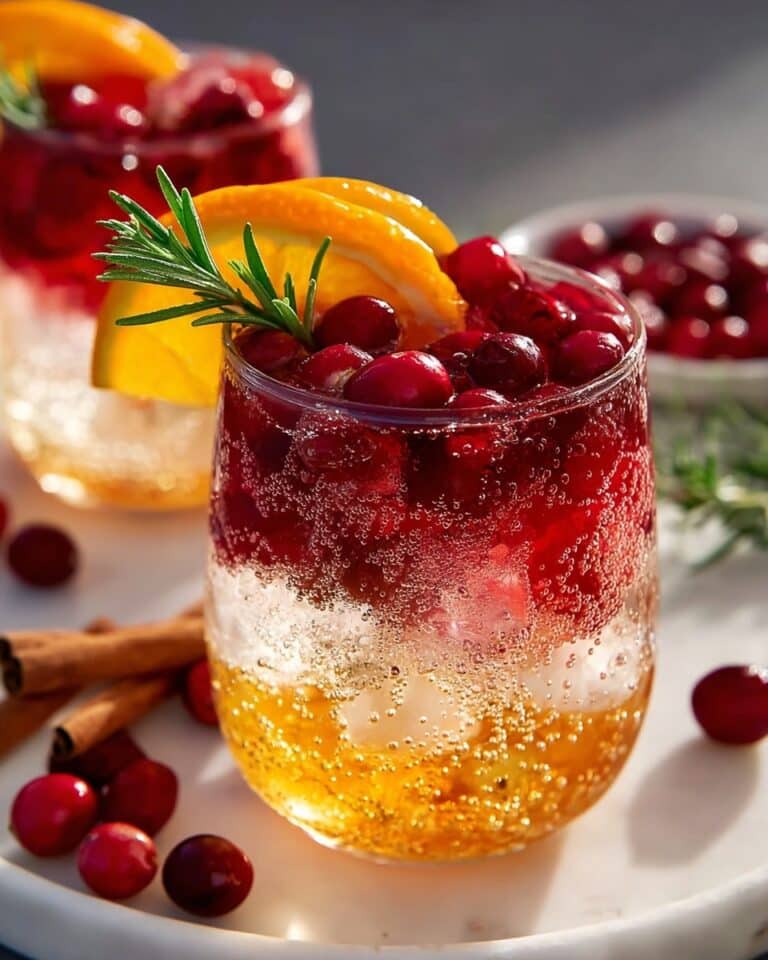 Thanksgiving Cranberry-Apple Sparkling Mocktail Recipe