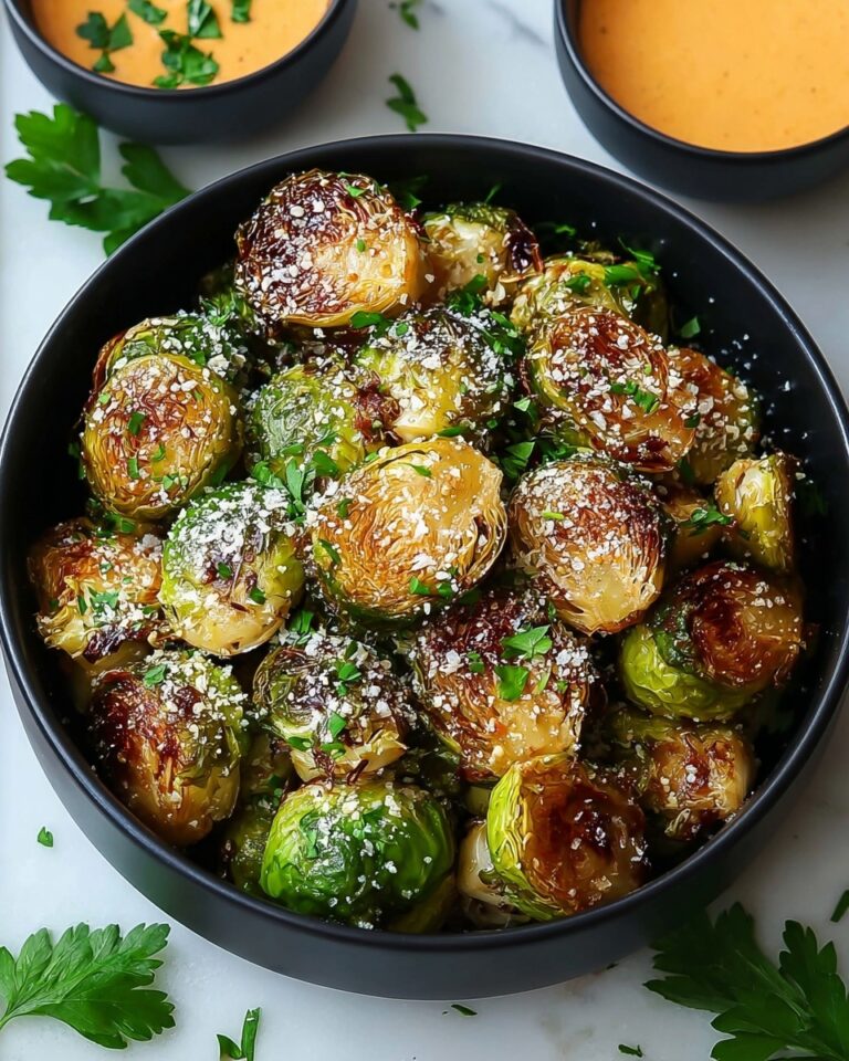 Parmesan Brussels Sprouts: Crispy Roasted Veggies with Garlic and Balsamic Recipe