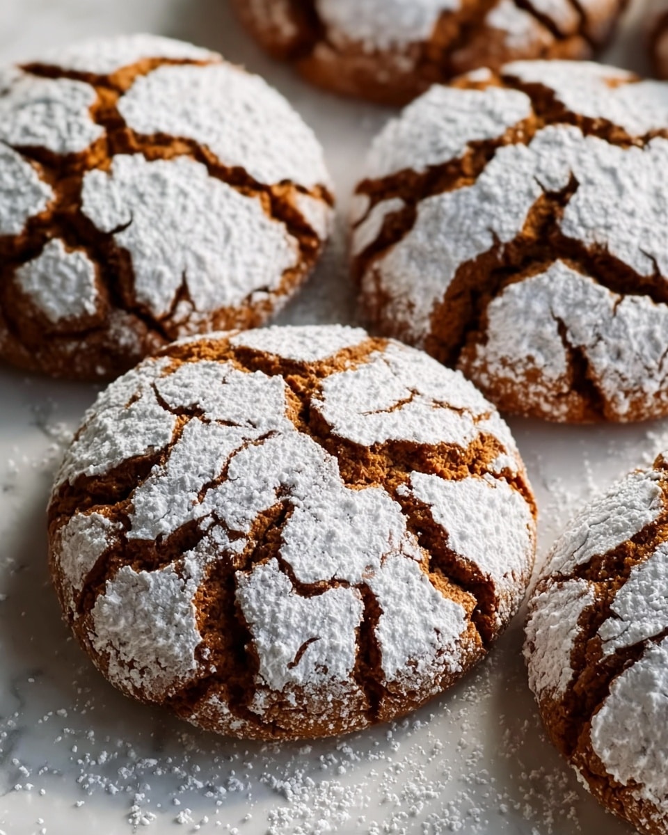 Easy Non-Alcohol Alternative Gingerbread Crinkle Cookies Recipe